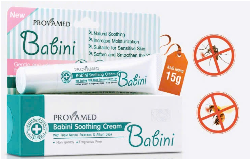 Provamed Babini Soothing Cream 15g Kem bôi muỗi, Côn trùng đốt Babini